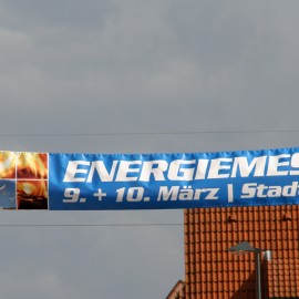 Straßenbanner zur Energiemesse in Kandel