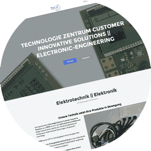 Homepage für Elektronikunternehmen